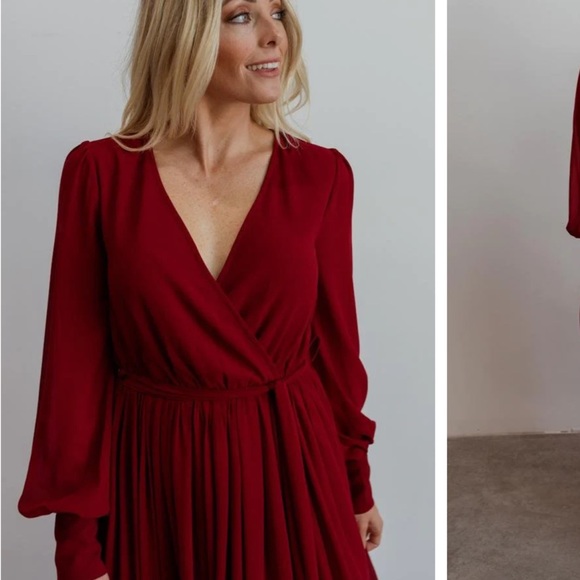 Baltic Born Celine Maxi Dress - Wine Red 3XL - Picture 3 of 15